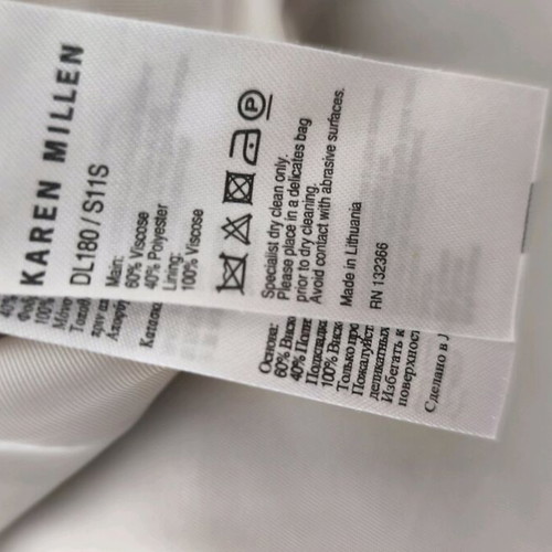 Karen Millen dress used metallic gray size 38-40