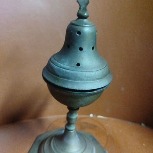 Old brass incense burner used, Greek made 75-80 years old