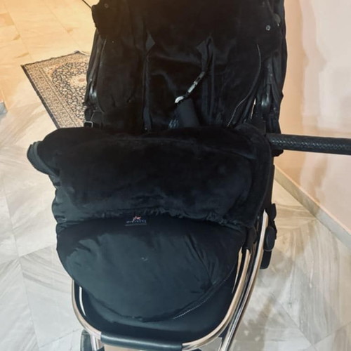 ABC Germany stroller used with fur cover and leather bag