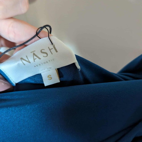 Nash Bettina Dark dress, small, petrol blue