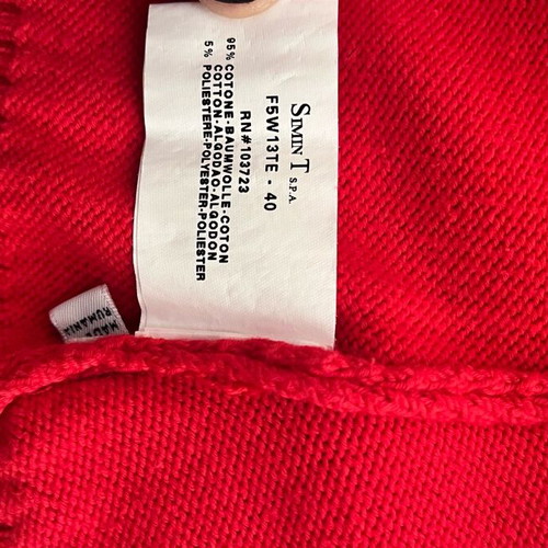 Armani Jeans cardigan red with white details, like new, size M
