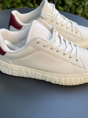 Sneakers Tommy Hilfiger δερμάτινα new cupsole λευκά νούμερο 37