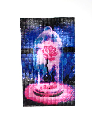 Diamond painting canvas with rose in a glass new 20x30