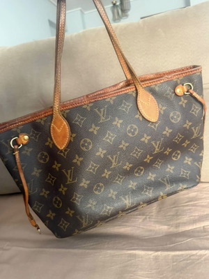 Louis Vuitton Neverfull PM shoulder bag, beige and brown