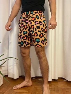 Παντελονάκι αντρικό animal print πολύχρωμο καινούργιο μέγεθος M