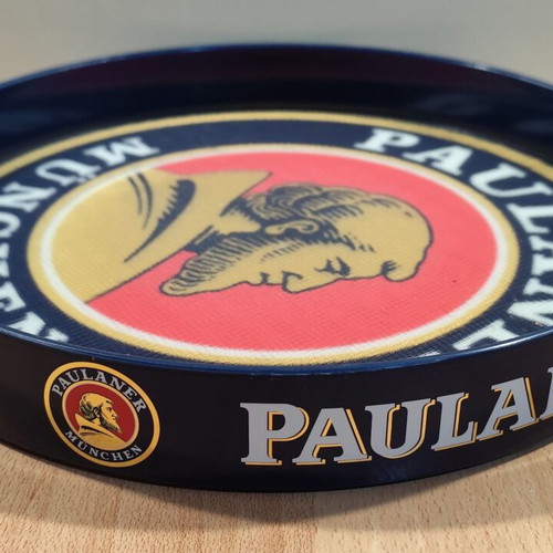 Paulaner Beer Promotional Plastic Non-Slip Serving Tray used