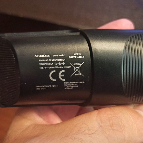 Silvercrest rechargeable shaver used for beard and hair