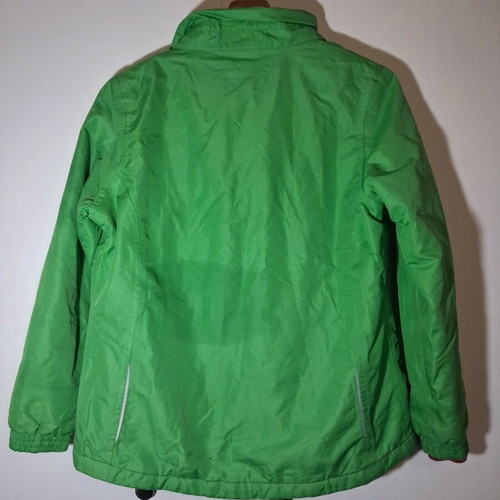 Crivit Sports athletic jacket used, green/burgundy, size 146/152