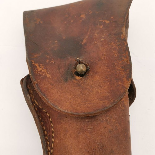 Leather holster for officer's pistol from World War II used