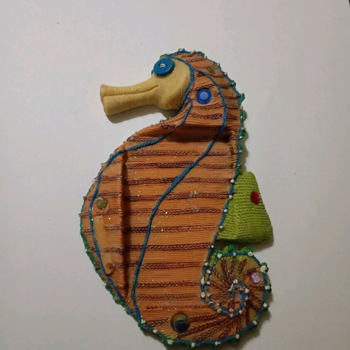 Seahorse ashtray new, multicolor design