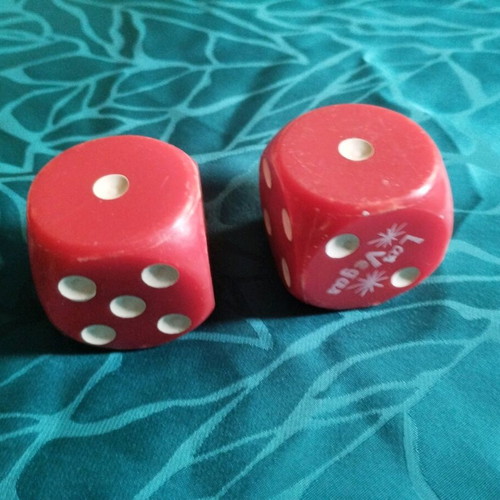 Las Vegas vintage dice used, collectible souvenirs