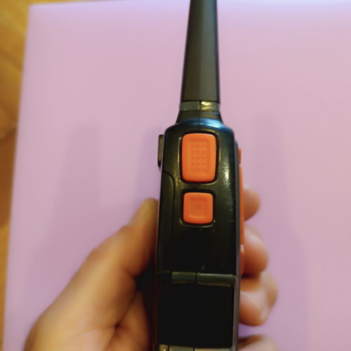 Cobra wireless PMR446 walkie talkie used with VOX and LED flashlight