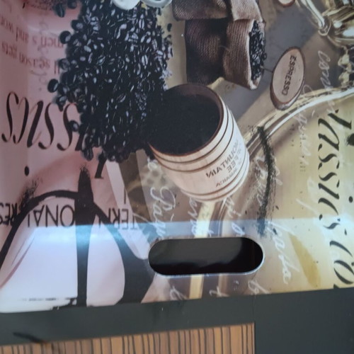 Serving tray like new with coffee images