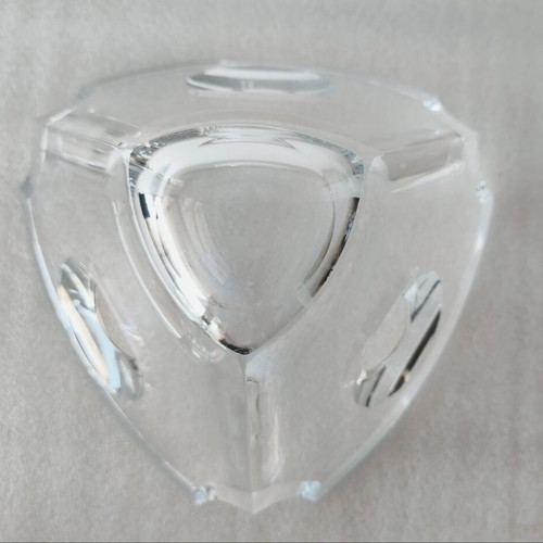Crystal bowl and 2 ashtrays set new, heavy construction