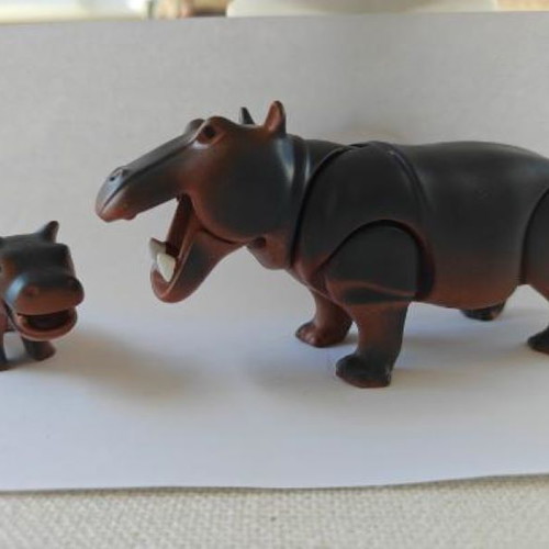 Playmobil 6421 Hippopotamus with Baby like new