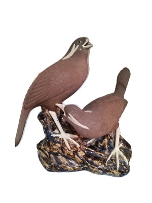 Φιγούρα πουλιών vintage από γύψο μεταχειρισμένη