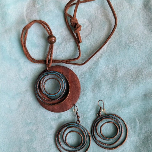 Jewelry set like new, boho style