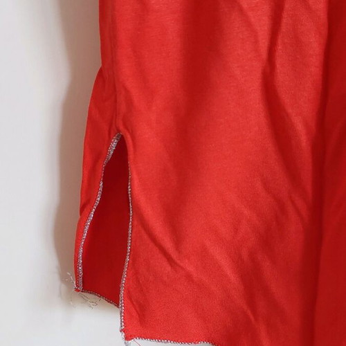 Gallery summer blouse Large like new, coral with silver design