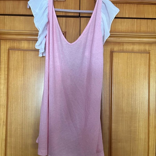 Simple blouse like new, size L, pink