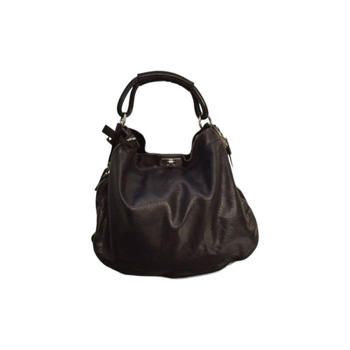 Marni Zip Around Hobo Shoulder Bag like new, black distressed crackle leather