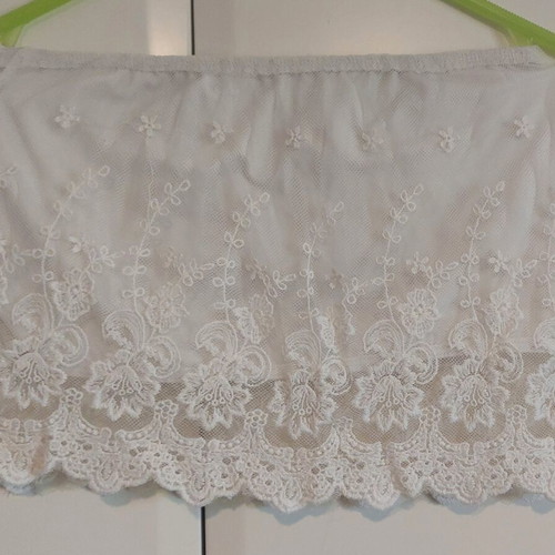 Strapless blouse with elastic like new, white cream