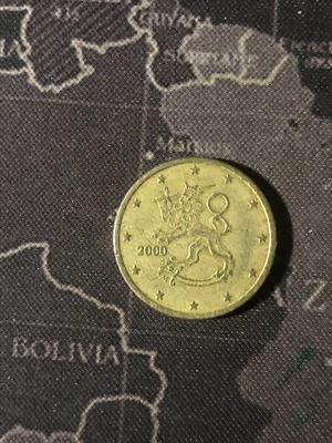 Finland 50 Cent Coin 2000 used, set of 2