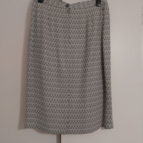 Suit set jacket, skirt and satin blouse like new, size Large, grey and silver