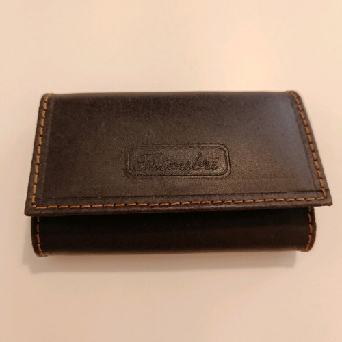 Visconti leather key wallet new, brown with gold details