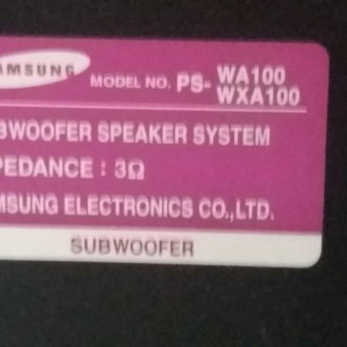 Samsung PS-WA100 WXA100 Subwoofer like new, 3Ω passive