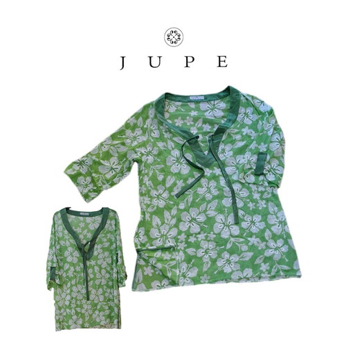 Jupe floral women's shirt like new, green, size L