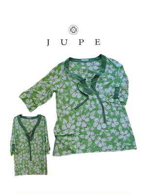Jupe floral women's shirt like new, green, size L