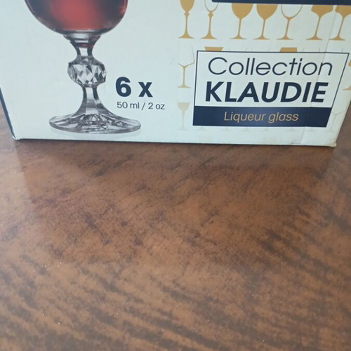 Bohemia Crystalite Klaudie liqueur glass set 6 pcs 50 ml
