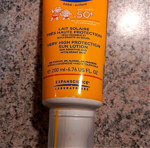 Καινούριο Αντηλιακό γαλάκτ. Mustela Lait Solaire Tres Haute Protection 50+ 200 ml. για βρέφη-παιδιά