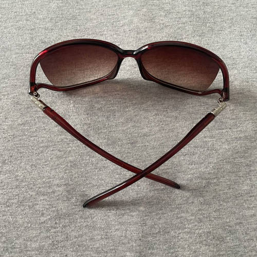 Christian Dior Vintage Oversized Sunglasses used, burgundy optyl 1970s/1980s