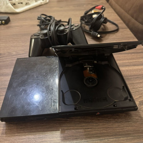 Sony PlayStation 2 Slim SCPH-90004 black glossy like new