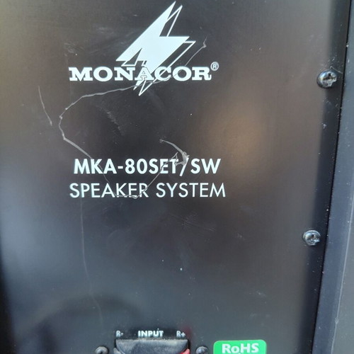 Monacor MKA-80SET/SW Active PA Speakers 2x30W