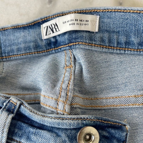 Zara men's denim pants used, light blue