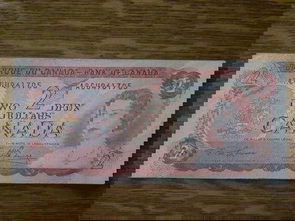 ΚΑΝΑΔΑΣ 2 ΔΟΛΛΑΡΙΑ - (1974) CANADA 2 DOLLARS / BANK OF CANADA TWO - BANQUE DU CANADA DEUX (1974)