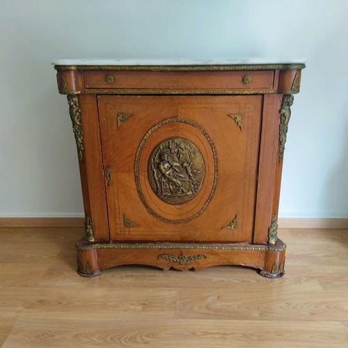 Antique Louis French Bayou Buffet used with marble