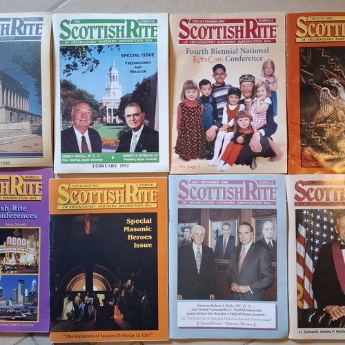 Scottish Rite Journal of Freemasonry used, 19 issues 1990-2001 English