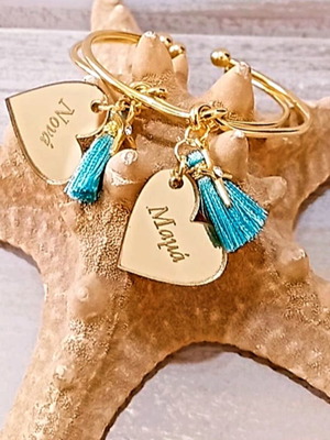 Handmade martyrika bracelets set for family members with tassels
