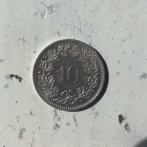 10 Rappen 1989 Switzerland coin used