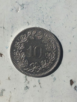 10 Rappen 1989 Switzerland coin used
