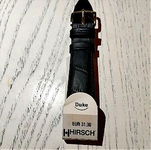 Λουράκι ρολογιού Hirsch Duke μαύρο αδιάβροχο Νο18