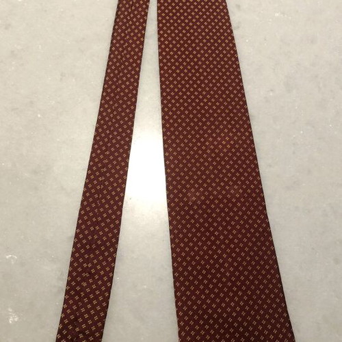Henry Cottons silk tie like new, burgundy with yellow