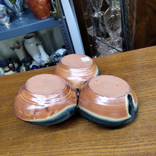 Clay Tabletop Nut Bowl with 3 Compartments and Handle like new