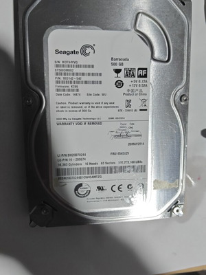 Seagate Barracuda 500GB SATA 3.5" HDD used, model ST500DM002