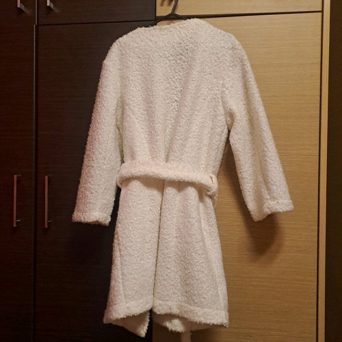 Didone women's white coat like new teddy/bouclé fabric