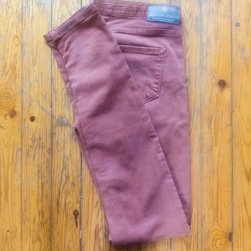 Maison Scotch women's jeans like new, rust red, sizes S/M