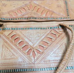 Leather Bag Used Vintage 70s Handmade Moroccan Ethnic